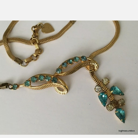 VINTAGE RARE, TOPEZ STONE NECKLACE DISCOUNT SHIPPING. - Picture 2 of 2